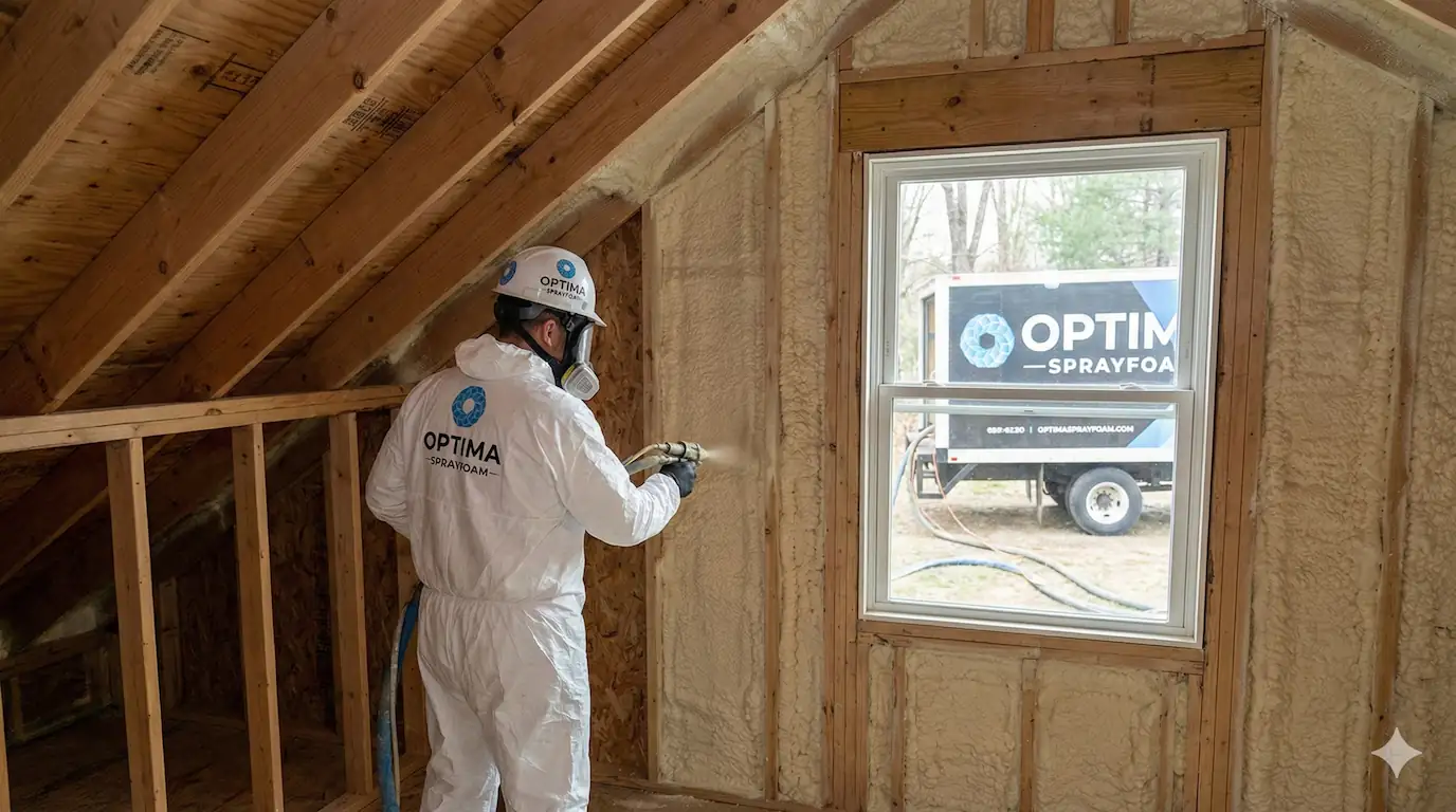 Spray foam application